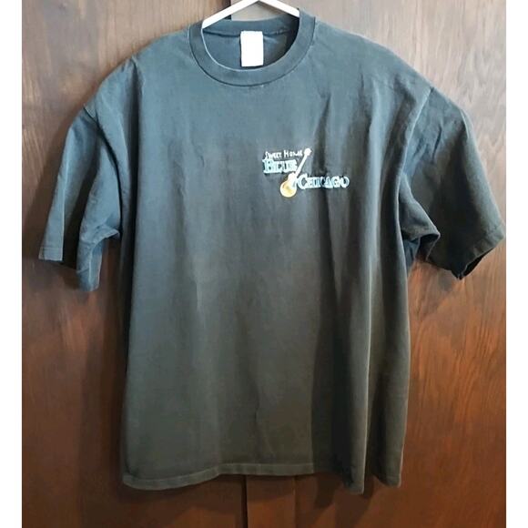 Vintage Sweet Home Blue Chicago Fat Cats Black T-Shirt Size XL Blues Club USA